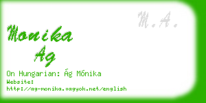 monika ag business card